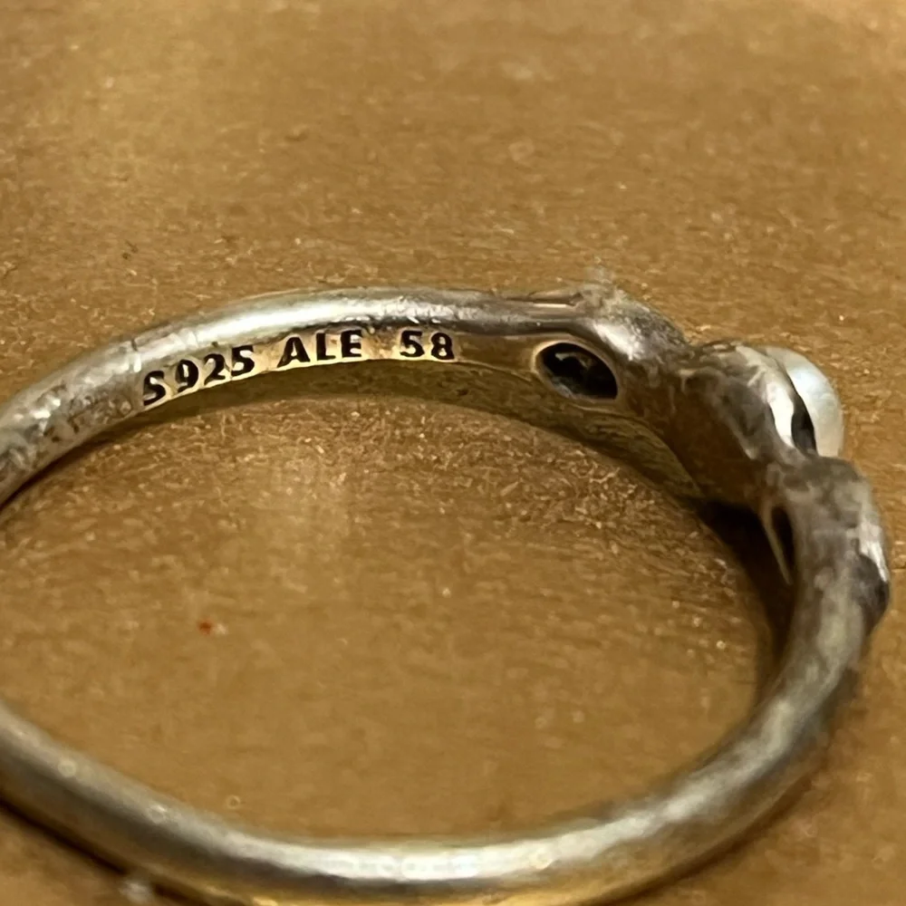 Pandora Sterling Pearl Ring - Picture 5 of 13